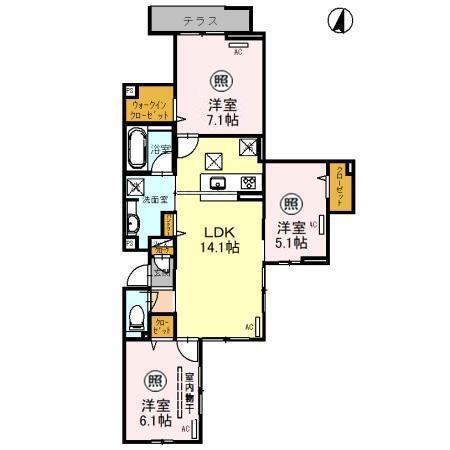ゆずり葉（102） 間取り図画像