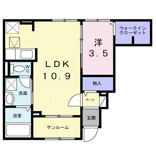 サンライズ　プライム（105） 間取り図画像