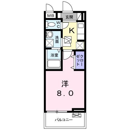アビタシオンⅠ（104） 間取り図画像