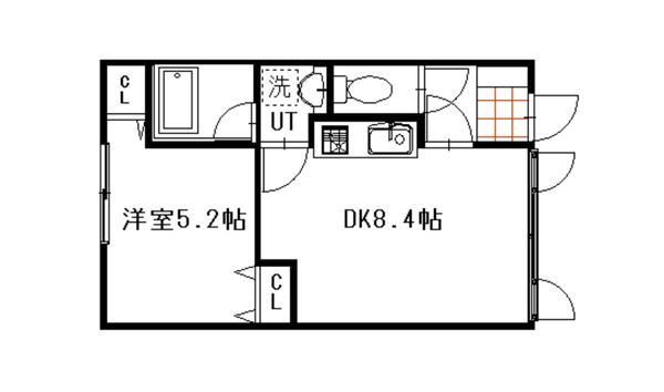 ウエルカムサトウ6（1-A） 間取り図画像
