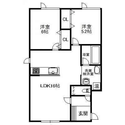 ビーンズⅢ（101） 間取り図画像