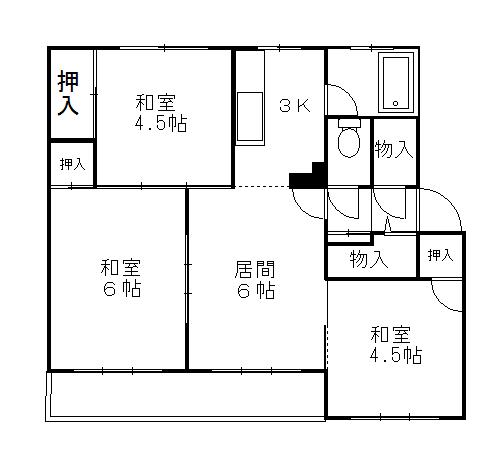 若草501マンション（5-4） 間取り図画像