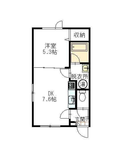 釧路市文苑アパート 間取り図画像