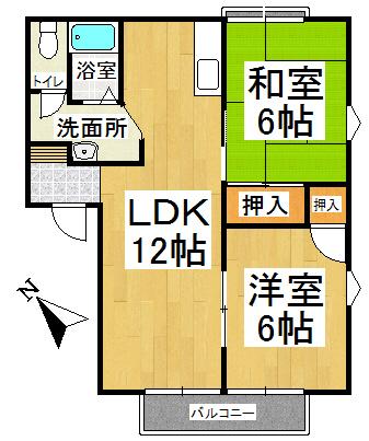ベルハイツ（202） 間取り図画像