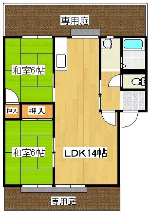 オークヒル井上（102） 間取り図画像