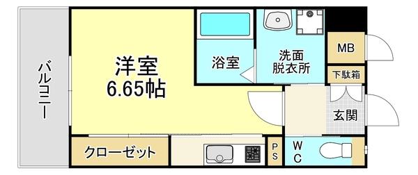 北九州市小倉北区白銀マンション 間取り図画像