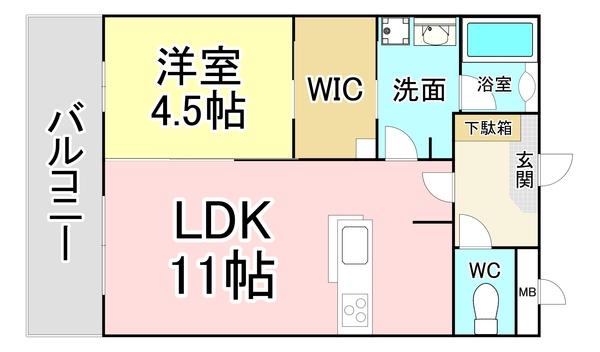 北九州市小倉北区三萩野マンション 間取り図画像