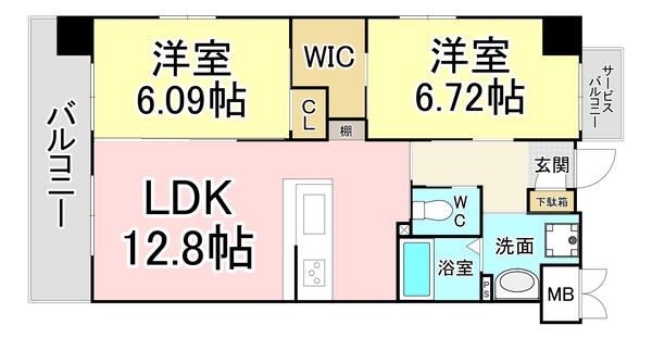 ウイングス三郎丸 間取り図画像