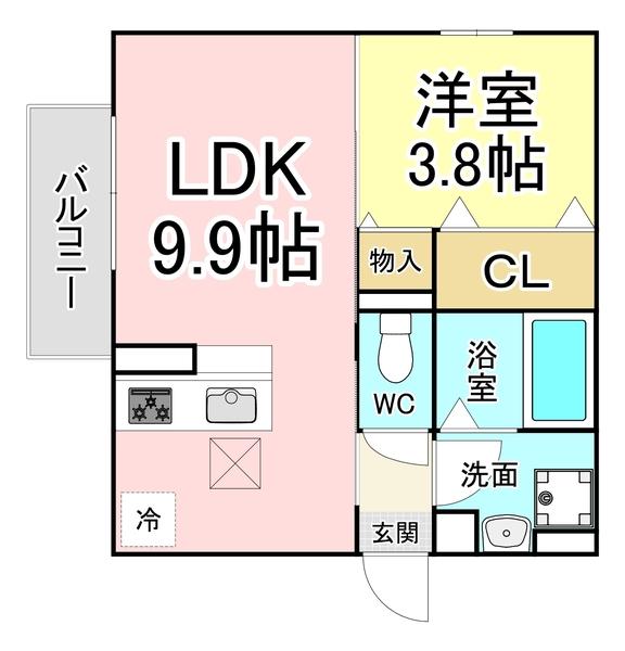 サニーコートA棟 間取り図画像