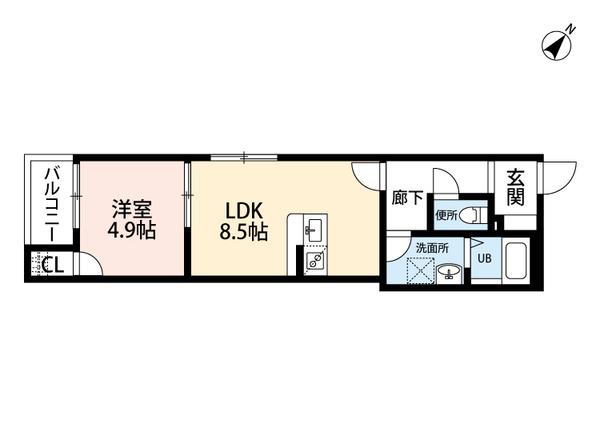 福岡市博多区光丘町アパート 間取り図画像