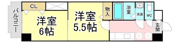 中津口センタービル 間取り図画像