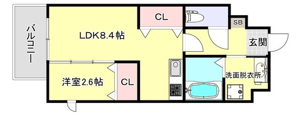 LIFEFIELD東那珂（405） 間取り図画像