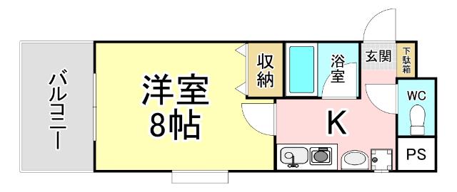 藤本ビルNo.21中津口 間取り図画像