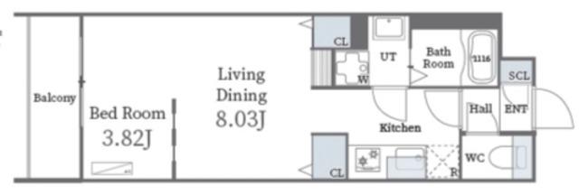 Branche博多住吉（405） 間取り図画像