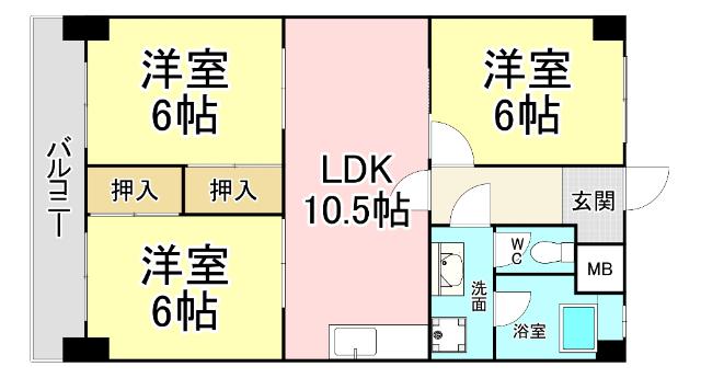 ハイツシーサイドⅠ 間取り図画像