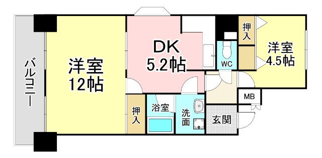 トーカンマンション小倉第２ 間取り図画像