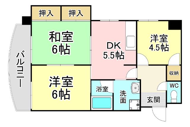 片野レジデンシャルビル 間取り図画像