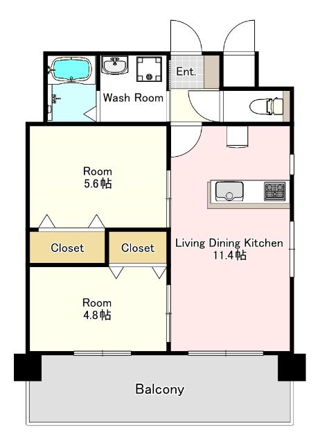 宗像市田熊マンション 間取り図画像