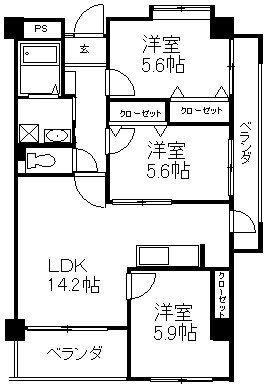 第５元木ビル（401） 間取り図画像