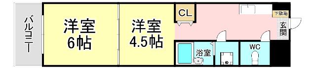 レスプランドール 間取り図画像