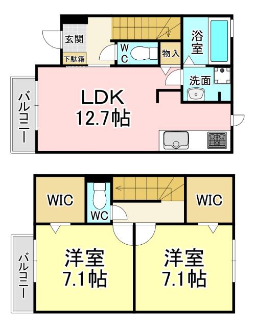 D-ROOM守恒　C棟 間取り図画像