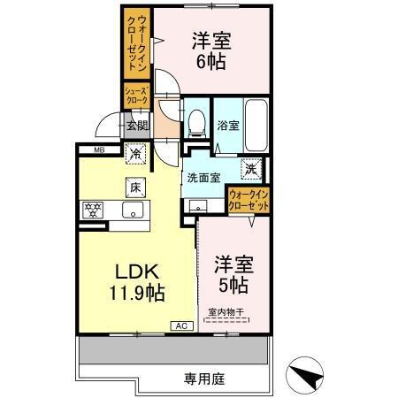 D-roomパークサイド吉塚（103） 間取り図画像