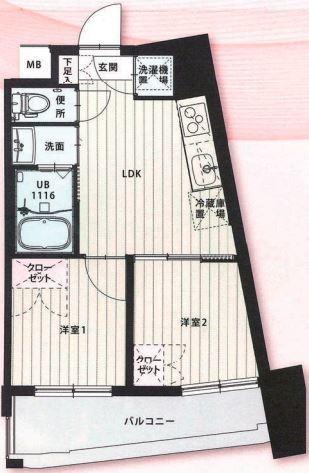 ＣＬＵＢ ＯＲＩＥＮＴ Ｎｏ.103（706） 間取り図画像