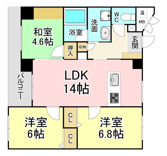 ニューガイアソラーレ下石田 間取り図画像
