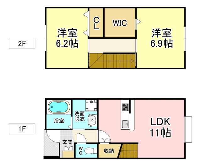 ＷＩＬＬ　ＳＴＹＬＥ　福間駅東 間取り図画像