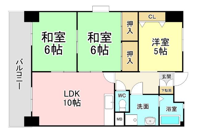 イエローマンション小倉 間取り図画像