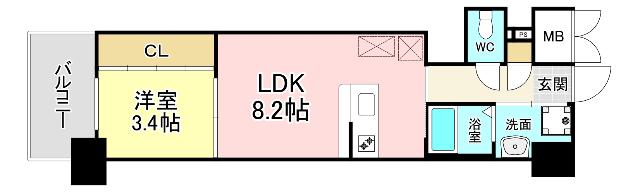 ウイングス門司駅前 間取り図画像