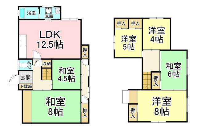 南丘３丁目戸建 間取り図画像