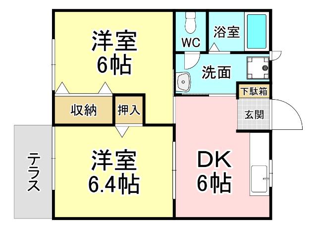 フェニックス徳吉Ｂ 間取り図画像