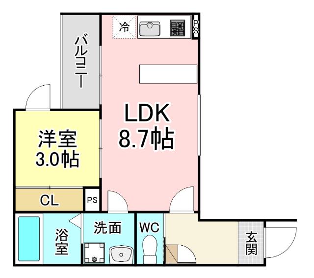 fika戸畑 間取り図画像