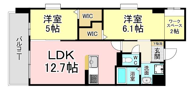 プレミア片野 間取り図画像