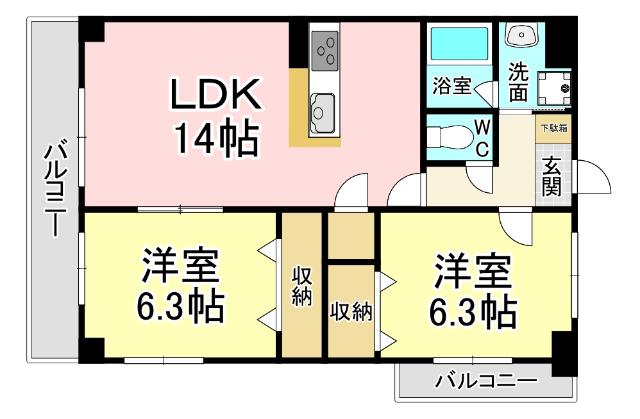 ニューガイア上石田 間取り図画像