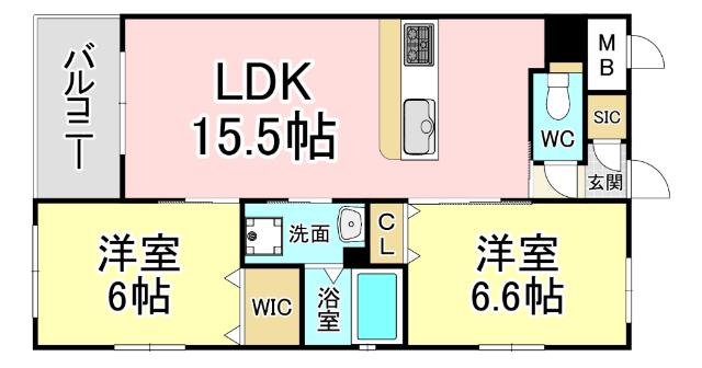 北九州市門司区永黒マンション 間取り図画像