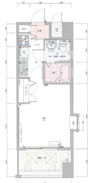 反転タイプの間取りです