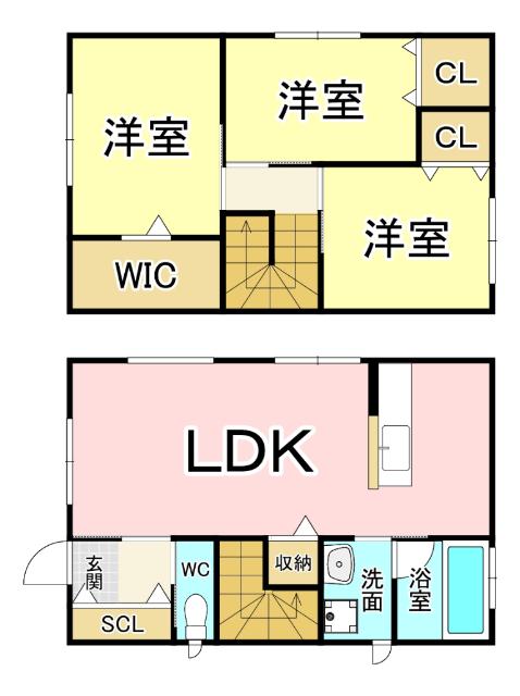 柳町戸建 間取り図画像
