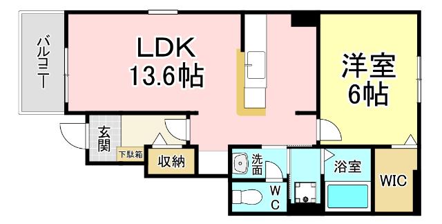 北九州市小倉南区朽網東アパート 間取り図画像