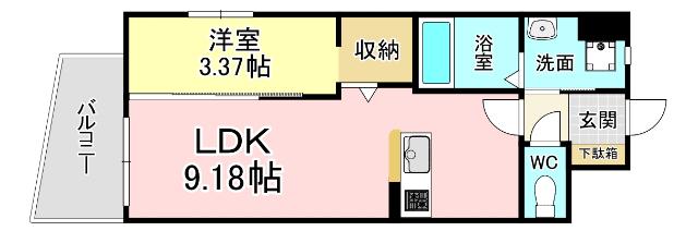オーヴィジョンクラス浅香通り 間取り図画像