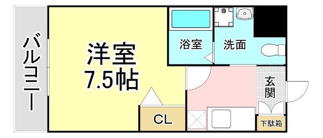 北九州市小倉北区吉野町マンション 間取り図画像