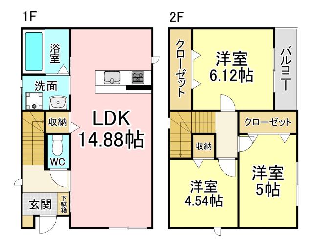 サンラプロ津田Ⅱ 間取り図画像