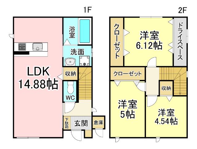 サンラプロ津田Ⅱ 間取り図画像