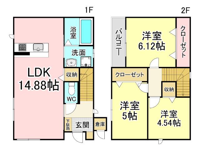 サンラプロ津田Ⅱ 間取り図画像