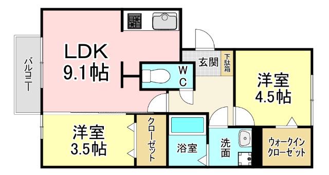 プレジャーライフYUZU 間取り図画像
