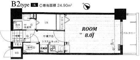 レジデンシャルヒルズ博多南（405） 間取り図画像