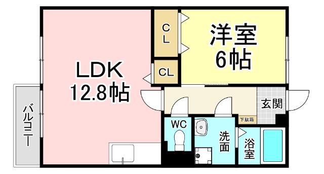北九州市門司区黒川西アパート 間取り図画像