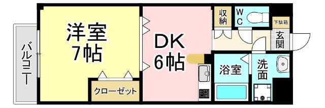 北九州市門司区吉志アパート 間取り図画像