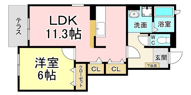 北九州市門司区吉志アパート 間取り図画像